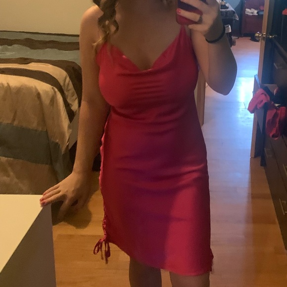 Hot pink slip dress - Picture 5 of 5